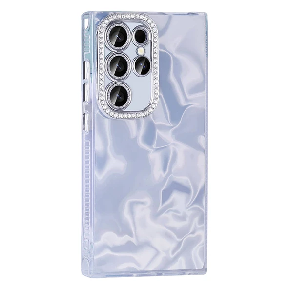Gpack Samsung Galaxy S24 Ultra Kılıf Parlak Taş Detaylı Airbagli Esila Kapak ürün görseli 1