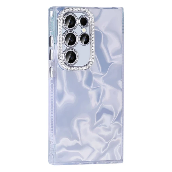 Gpack Samsung Galaxy S23 Ultra Kılıf Parlak Taş Detaylı Airbagli Esila Kapak ürün görseli 1