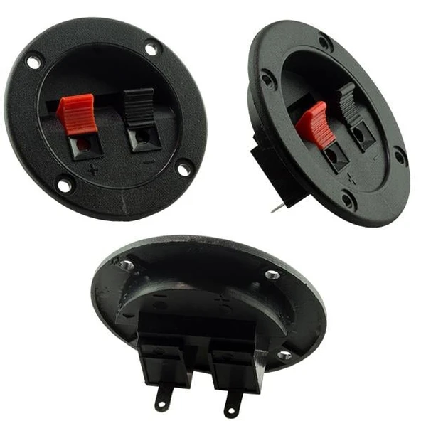 Powermaster PM-17386 İkili Yuvarlak Hoparlör Terminali (İç Çapı: 40Mm / Dış Çapı: 65Mm) ürün görseli 1