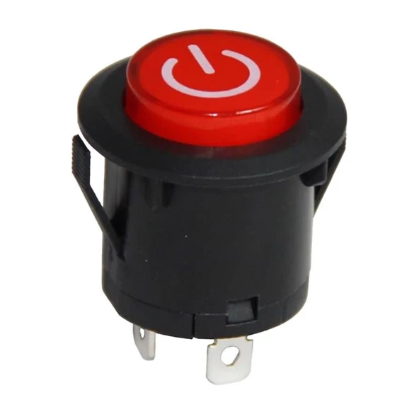 IC-180E 26Mm Yaylı Rocker Buton Işıklı Power Simgeli ürün görseli 1