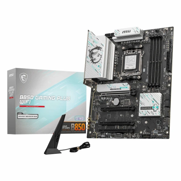 MSI B850 Gaming Plus WiFi DDR5 (8200MHz)OC M.2 DP/USB-C PCIe 5.0 AM5 ATX Anakart ürün görseli 1