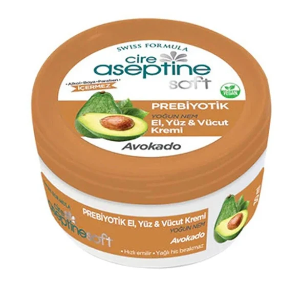 CİRE ASEPTİNE SOFT PREBİYOTİK AVOKADO EL, YÜZ VE VÜCUT KREMİ 75 ML ürün görseli 1