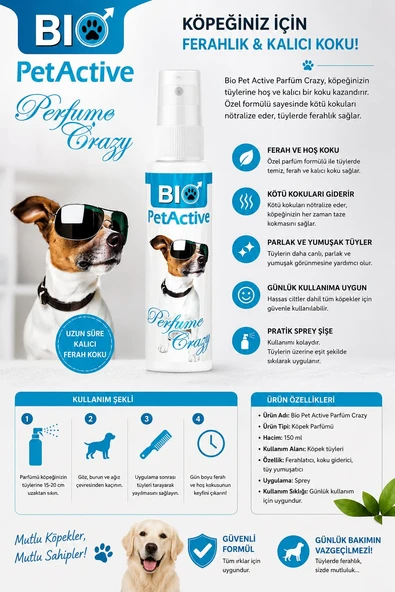 Bio Pet Active Crazy Kedi Köpek Parfümü 50 Ml - Resim 2