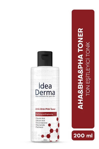 İdea Derma AHA BHA PHA Clarifying and Brightening Toner 200 ml ürün görseli 1