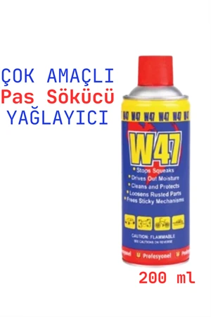 W47 Pas Sökücü ve Yağlayıcı Sprey – 200 ml | Çok Amaçlı Koruyucu, Temizleyici ve Gıcırtı Önleyici Yağ Spreyi ürün görseli 1