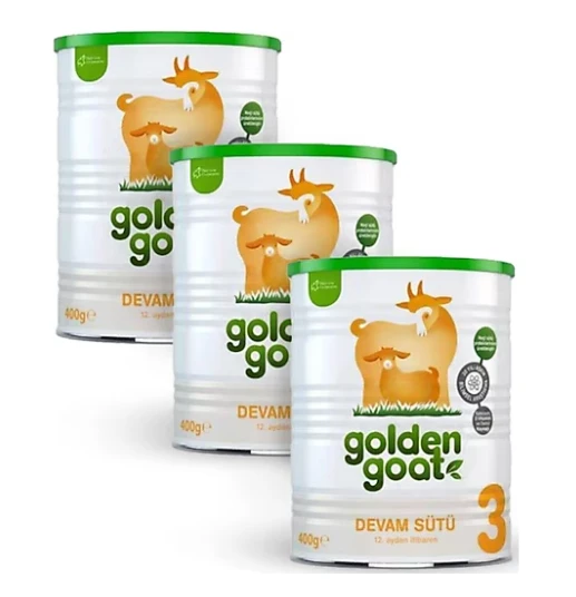Golden Goat 3 Keçi Sütlü Devam Sütü 400 gr 3 Adet ürün görseli 1