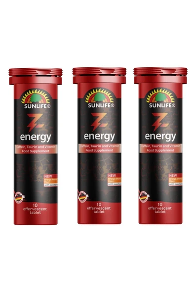 Sunlife Z-Energy 10 Efervesan Tablet 3 Adet ürün görseli 1