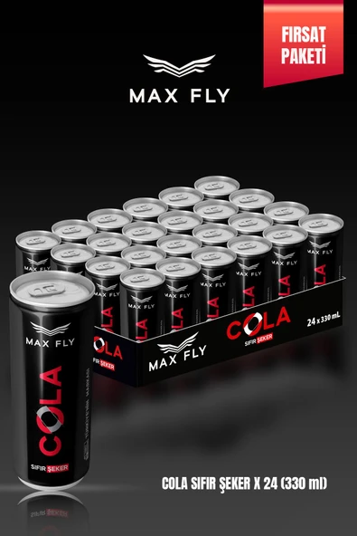 Max Fly Sıfır Şeker Kola 330 ml 24 Adet ürün görseli 1
