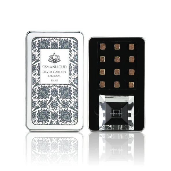 Osmanlı Oud Dahi Silver Garden Bakhoor – 12'li Oryantal Odunsu Tütsü Seti –  4086 ürün görseli 1