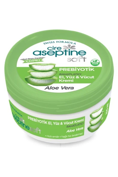 CİRE ASEPTİNE SOFT PREBİYOTİK ALOEVERA EL, YÜZ VE VÜCUT KREMİ 100 ML ürün görseli 1