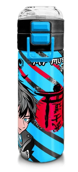 Coral High 500 ml Paslanmaz Çelik Okul Termosu/Suluk/Matara - Kız Çocuk - Siyah Mavi Anime Desenli - Sızdırma Yapmaz ürün görseli 1