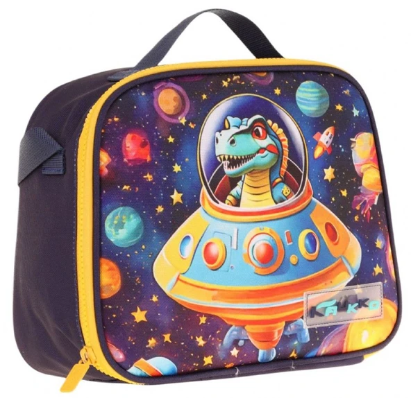 Kaukko Kids Erkek Çocuk Isı Yalıtımlı Okul/Piknik Beslenme Çantası (Astrnot Dinazor) L7273 ürün görseli 1