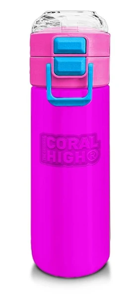 Coral High 500 ml Kız Çocuk Pipetli Termos/Matara - Pembe 31843 - Çift Kullanım Özelliği ürün görseli 1