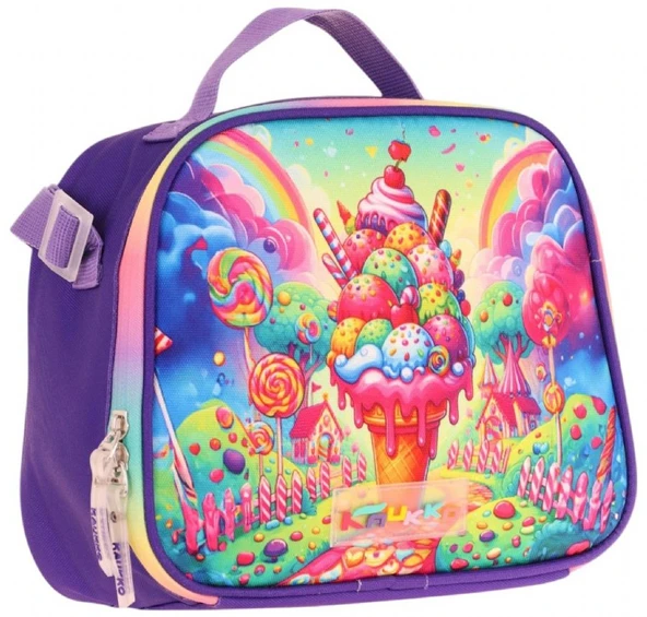 Kaukko Kids Kız Çocuk Isı Yalıtımlı Okul/Piknik Beslenme Çantası (Dondurma) L7251 ürün görseli 1