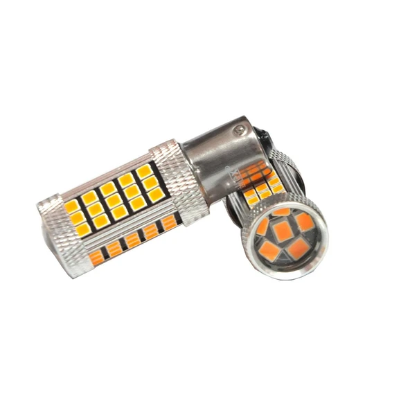 Premium Serisi Profesyonel P21W 1156 15W Tek Duy Led Ampul Turuncu Mercekli Ultra Parlak ürün görseli 1