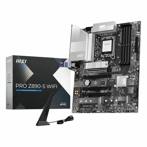 MSI Pro Z890-S WiFi DDR5 (8600MHz)OC M.2 HDMI/DP/USB-C PCIe 5.0 1851P ATX Anakart ürün görseli 1