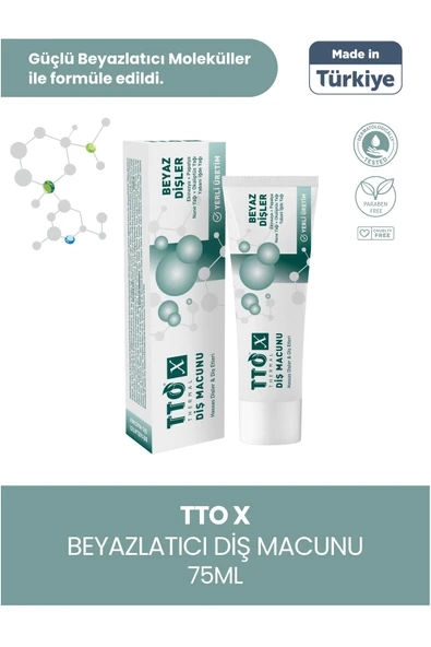 Tto X Hassas Dişler Ve Diş Etleri İçin Beyazlatıcı Diş Macunu 75ml ürün görseli 1