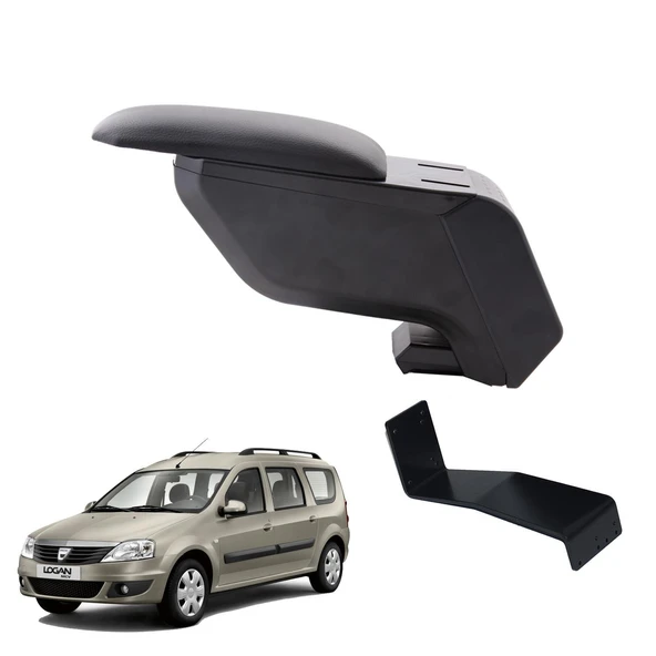 Dacia Logan MCV 2010 Delmesiz Çelik Ayaklı Siyah Kolçak Kol Dayama ürün görseli 1