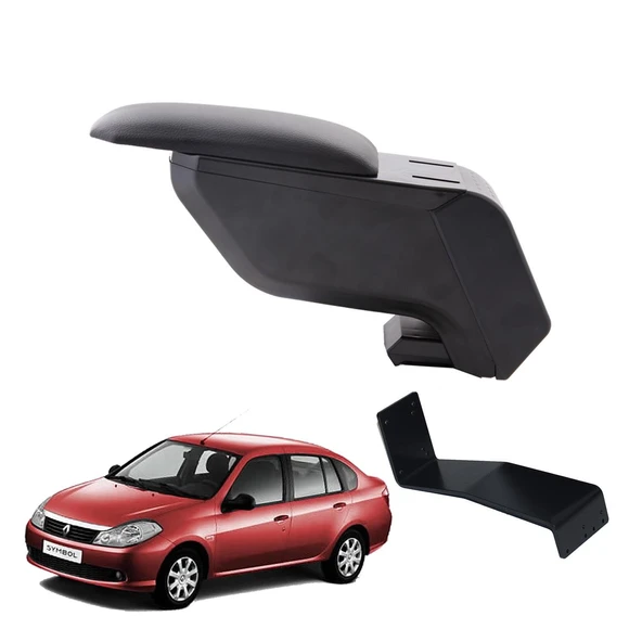 Renault Symbol 2009 Delmesiz Çelik Ayaklı Siyah Kolçak Kol Dayama ürün görseli 1
