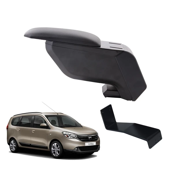 Dacia Lodgy 2021 Delmesiz Çelik Ayaklı Siyah Kolçak Kol Dayama ürün görseli 1