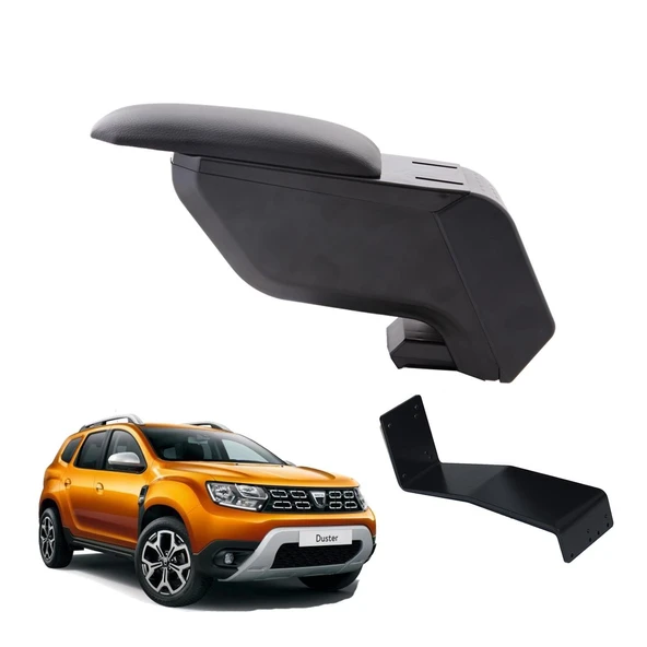 Dacia Duster 2020 Delmesiz Çelik Ayaklı Siyah Kolçak Kol Dayama ürün görseli 1