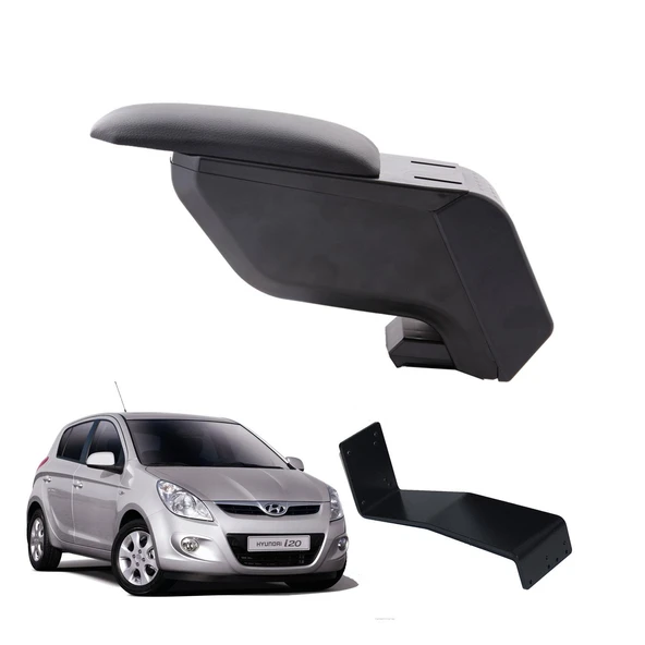Hyundai i20 2008 Delmesiz Çelik Ayaklı Siyah Kolçak Kol Dayama ürün görseli 1