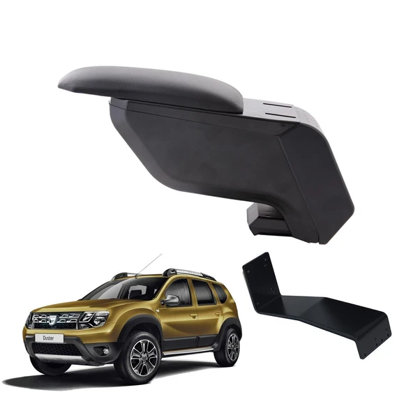 Dacia Duster 2018 Delmesiz Çelik Ayaklı Siyah Kolçak Kol Dayama ürün görseli 1