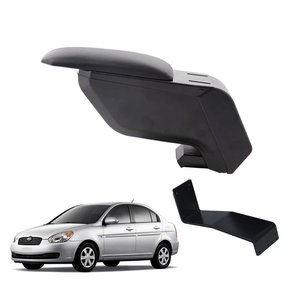 Hyundai Accent Era 2006 Delmesiz Çelik Ayaklı Siyah Kolçak Kol Dayama ürün görseli 1