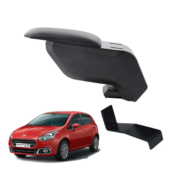 Fiat Punto 2011 Delmesiz Çelik Ayaklı Siyah Kolçak Kol Dayama ürün görseli 1