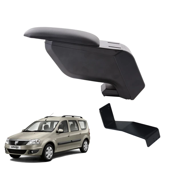 Dacia Logan MCV 2007 Delmesiz Çelik Ayaklı Siyah Kolçak Kol Dayama ürün görseli 1