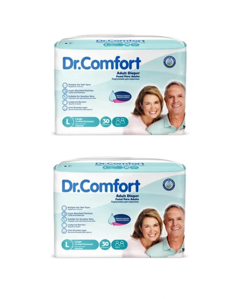 NETKAL Dr.Comfort Yetişkin LARGE Belbantlı Hasta Bezi 60 Adet (2x30) ürün görseli 1