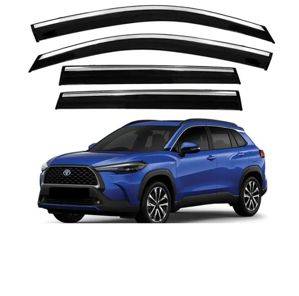 Toyota Corolla Cross 2022+ Kromlu Cam Rüzgarlığı İthal ürün görseli 1