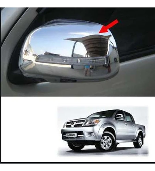 Toyota Hilux Uyumlu 2012 2015 Ayna Kapağı Abs (Plastik) Krom ürün görseli 1