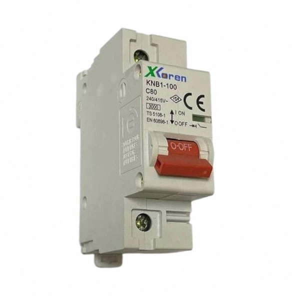 Xkoren 1x80A C Tipi 3kA Otomatik Sigorta ürün görseli 1