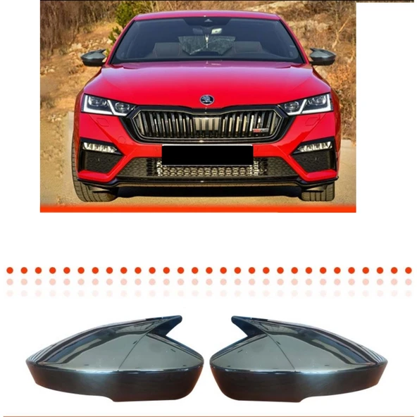 Octavia Batman Yarasa Ayna Kapağı Piano Black / 2021-2024 ürün görseli 1