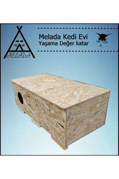 KADİMA Kadima Kedi Evi Dış Ortam Uygun Ahşap Kedi Evi OSB 100x50x40 cm ürün görseli 1