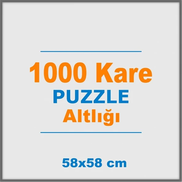 1000 Parçalık Kare Puzzle Altlığı - 58x58 cm Beyaz Puzzle Alt Tablası ürün görseli 1