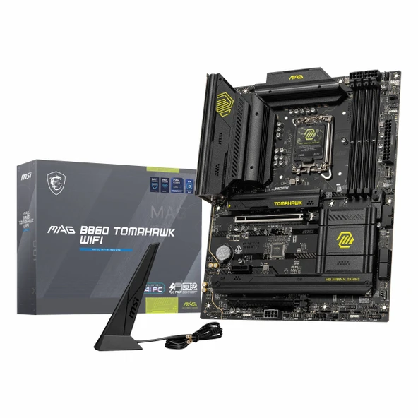 MSI MAG B860 Tomahawk WiFi DDR5 (9200MHz)OC M.2 HDMI/DP/USB-C PCIe 5.0 1851P ATX Anakart ürün görseli 1