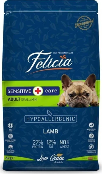 Felicia Düşük Tahıllı Hipoalerjenik Kuzu Etli Küçük Irk Yetişkin Köpek Maması 6 Kg ürün görseli 1