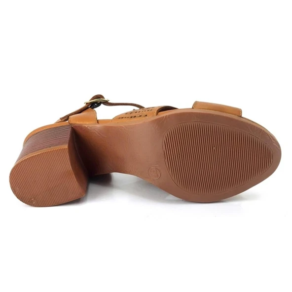Venüs 1857209 23YS Günlük Bayan Sandalet Taba - Resim 4