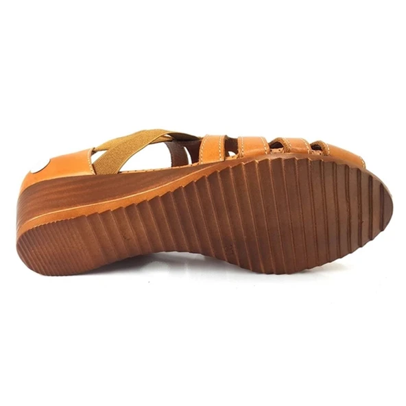 Mammamia 630 23YS Günlük Bayan Sandalet Taba - Resim 4