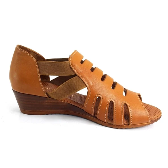 Mammamia 630 23YS Günlük Bayan Sandalet Taba - Resim 3