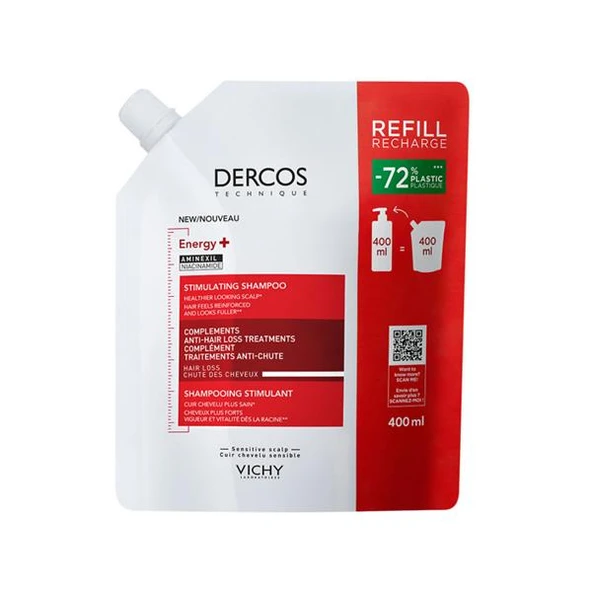 Vichy Dercos Yedek Energising Saç Dökülmesine Karşı Şampuan 400 ml ürün görseli 1