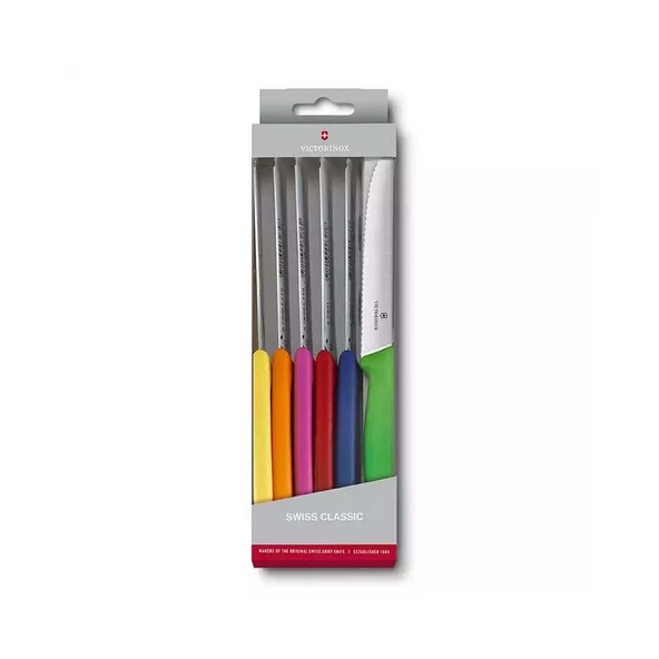 ​Victorinox 6.7839.6G 11cm Renkli Domates ve Sofra Bıçağı, 6 Parça ürün görseli 1