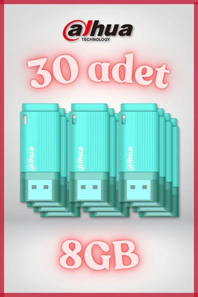 30 Adet 8GB Kapaklı USB Flash Bellek U126 Yeşil ürün görseli 1