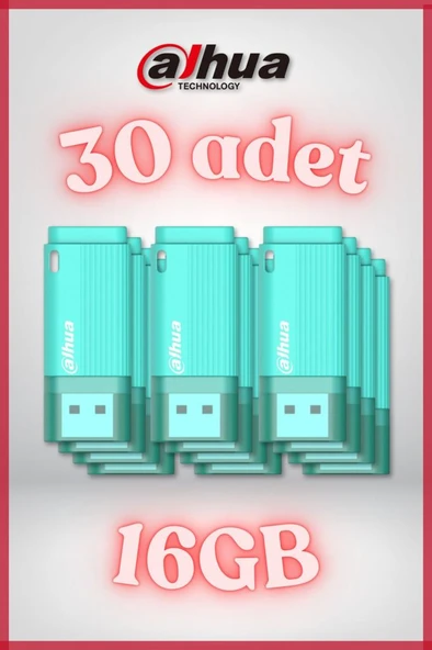 30 Adet 16GB Kapaklı USB Flash Bellek U126 Yeşil ürün görseli 1