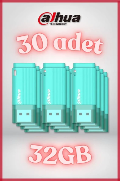 30 Adet 32GB Kapaklı USB Flash Bellek U126 Yeşil ürün görseli 1