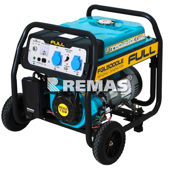 FULL FGL 5000 LE Marşlı 5 kVA Monofaze Benzinli Jeneratör ürün görseli 1