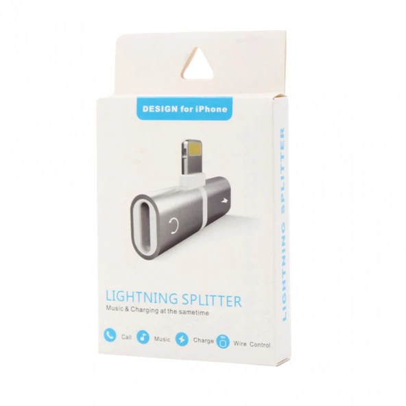 Powermaster PM-18316 iPhone Lightning Şarj Kulaklık Çevirici Adaptör Jack ürün görseli 1