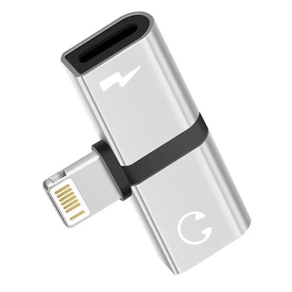Powermaster PM-18316 iPhone Lightning Şarj Kulaklık Çevirici Adaptör Jack ürün görseli 1